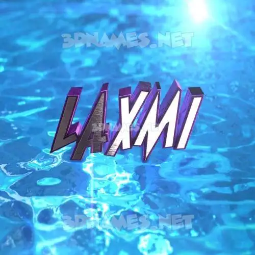 laxmi in Water 2015 style - 3D name wallpaper laxmi in Water 2015 style - 3D name wallpaper