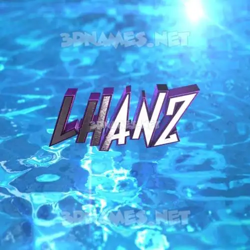 lhanz in Water 2015 style - 3D name wallpaper lhanz in Water 2015 style - 3D name wallpaper