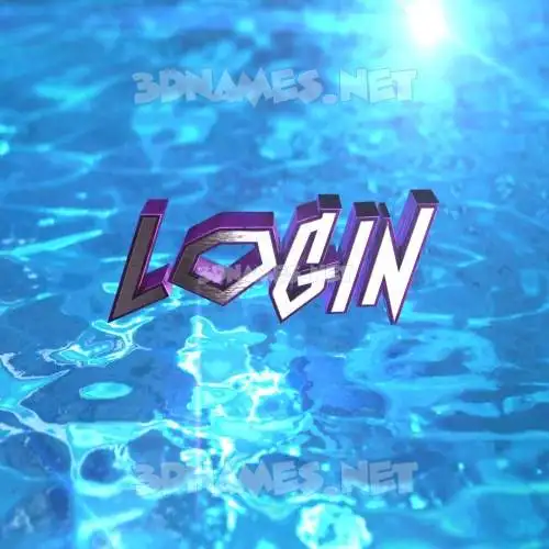 login in Water 2015 style - 3D name wallpaper