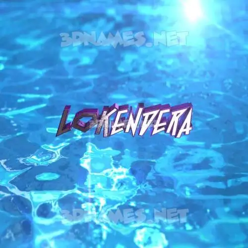 lokendera in Water 2015 style - 3D name wallpaper
