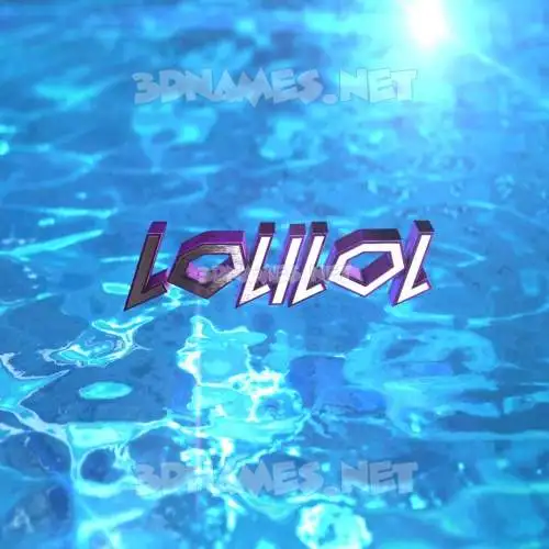 lolilol in Water 2015 style - 3D name wallpaper