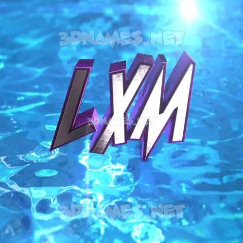 lxm in Water 2015 style - 3D name wallpaper
