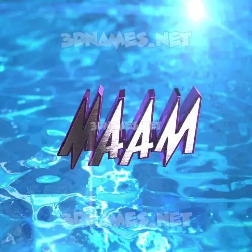 maam in Water 2015 style - 3D name wallpaper maam in Water 2015 style - 3D name wallpaper