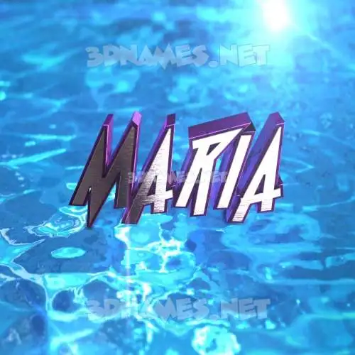 maria in Water 2015 style - 3D name wallpaper