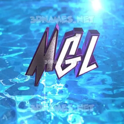 mgl in Water 2015 style - 3D name wallpaper