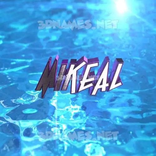mikeal in Water 2015 style - 3D name wallpaper