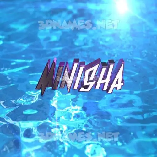 minisha in Water 2015 style - 3D name wallpaper minisha in Water 2015 style - 3D name wallpaper