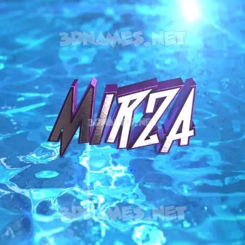 mirza in Water 2015 style - 3D name wallpaper mirza in Water 2015 style - 3D name wallpaper