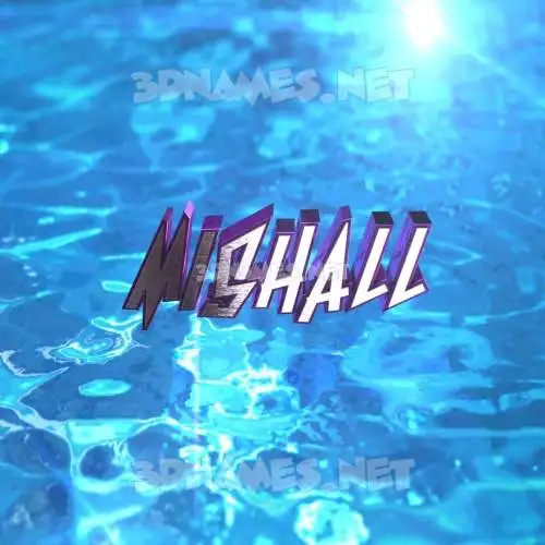 mishall in Water 2015 style - 3D name wallpaper mishall in Water 2015 style - 3D name wallpaper