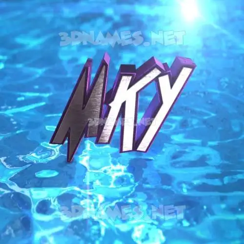 mky in Water 2015 style - 3D name wallpaper mky in Water 2015 style - 3D name wallpaper