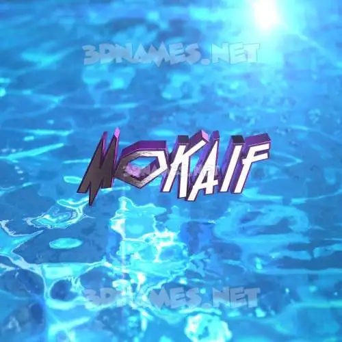 mokaif in Water 2015 style - 3D name wallpaper mokaif in Water 2015 style - 3D name wallpaper