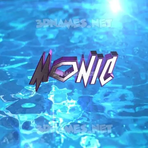 monic in Water 2015 style - 3D name wallpaper monic in Water 2015 style - 3D name wallpaper