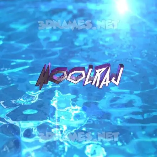 moolraj in Water 2015 style - 3D name wallpaper