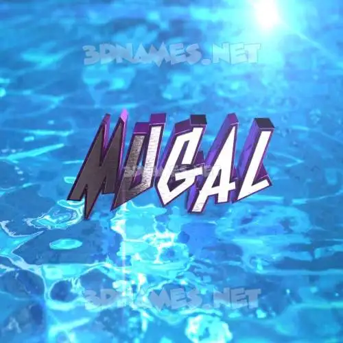 mugal in Water 2015 style - 3D name wallpaper