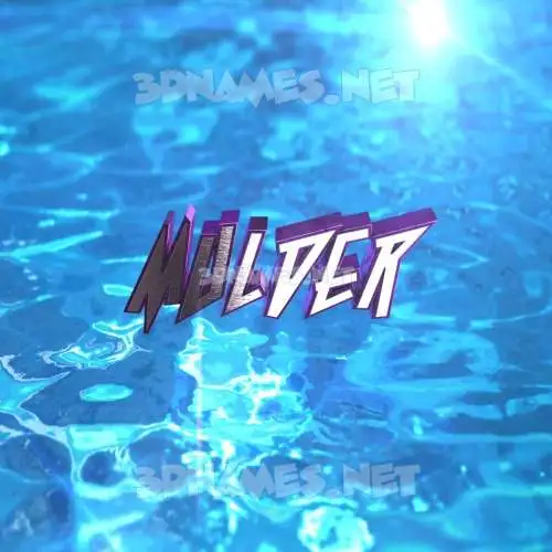 mulder in Water 2015 style - 3D name wallpaper mulder in Water 2015 style - 3D name wallpaper