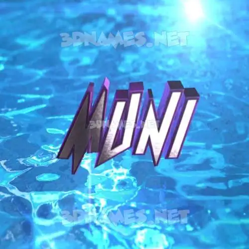 muni in Water 2015 style - 3D name wallpaper muni in Water 2015 style - 3D name wallpaper