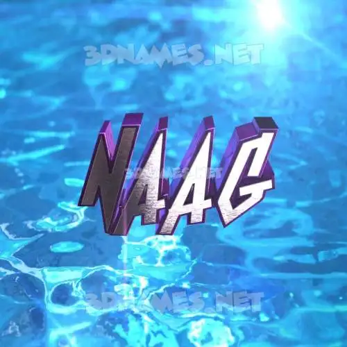 naag in Water 2015 style - 3D name wallpaper