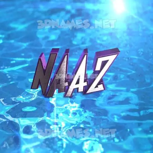 naaz in Water 2015 style - 3D name wallpaper naaz in Water 2015 style - 3D name wallpaper