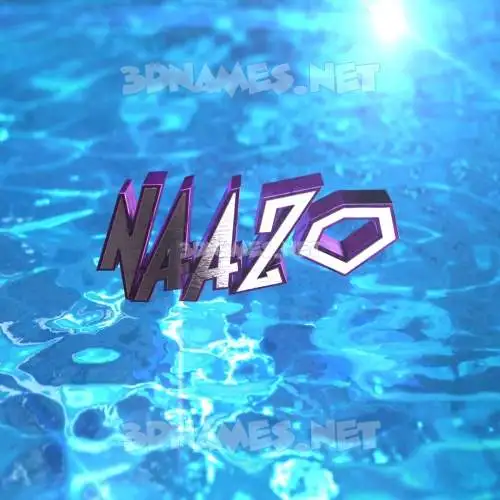 naazo in Water 2015 style - 3D name wallpaper