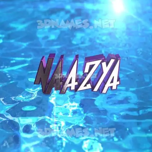 naazya in Water 2015 style - 3D name wallpaper naazya in Water 2015 style - 3D name wallpaper