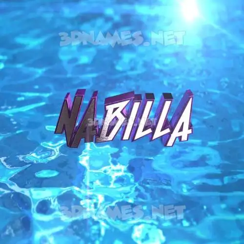 nabilla in Water 2015 style - 3D name wallpaper nabilla in Water 2015 style - 3D name wallpaper