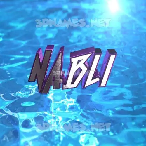 nabli in Water 2015 style - 3D name wallpaper nabli in Water 2015 style - 3D name wallpaper