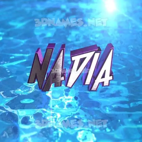 nadia in Water 2015 style - 3D name wallpaper nadia in Water 2015 style - 3D name wallpaper