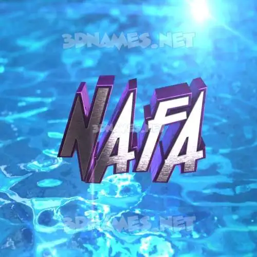 nafa in Water 2015 style - 3D name wallpaper nafa in Water 2015 style - 3D name wallpaper