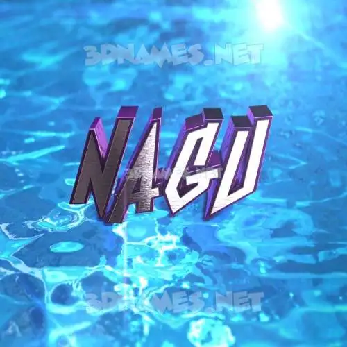 nagu in Water 2015 style - 3D name wallpaper