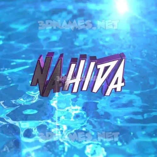 nahida in Water 2015 style - 3D name wallpaper