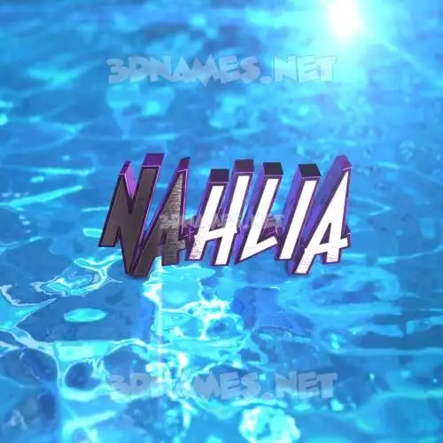 nahlia in Water 2015 style - 3D name wallpaper nahlia in Water 2015 style - 3D name wallpaper