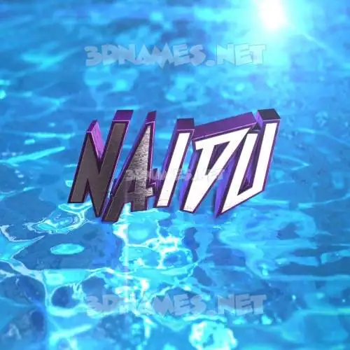 naidu in Water 2015 style - 3D name wallpaper naidu in Water 2015 style - 3D name wallpaper