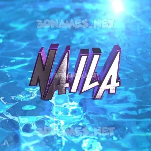 naila in Water 2015 style - 3D name wallpaper naila in Water 2015 style - 3D name wallpaper