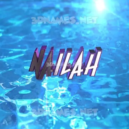 nailah in Water 2015 style - 3D name wallpaper