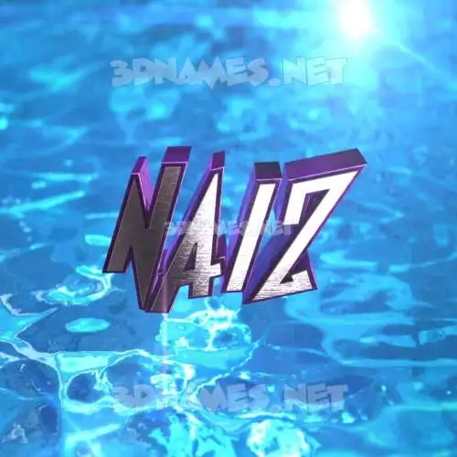 naiz in Water 2015 style - 3D name wallpaper naiz in Water 2015 style - 3D name wallpaper