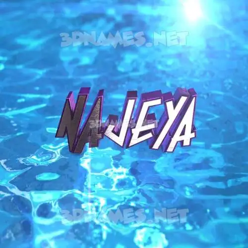 najeya in Water 2015 style - 3D name wallpaper najeya in Water 2015 style - 3D name wallpaper