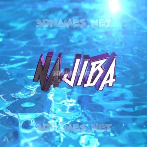 najiba in Water 2015 style - 3D name wallpaper najiba in Water 2015 style - 3D name wallpaper