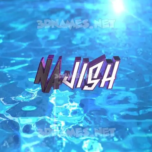 najish in Water 2015 style - 3D name wallpaper najish in Water 2015 style - 3D name wallpaper