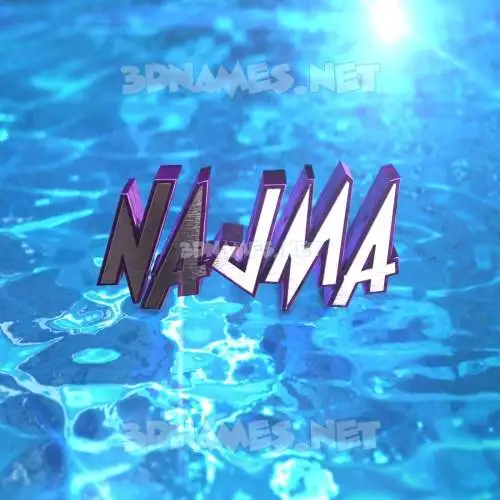 najma in Water 2015 style - 3D name wallpaper najma in Water 2015 style - 3D name wallpaper