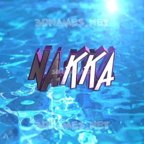 nakka in Water 2015 style - 3D name wallpaper