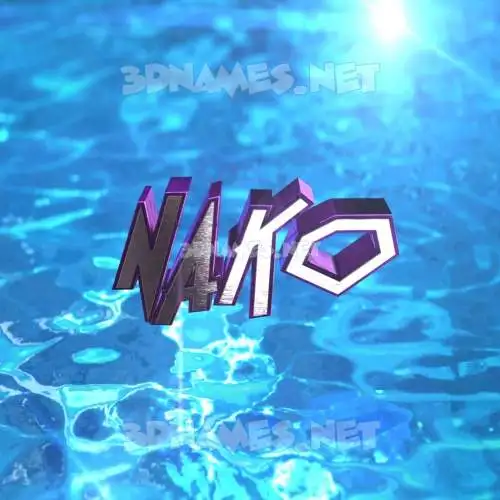 nako in Water 2015 style - 3D name wallpaper nako in Water 2015 style - 3D name wallpaper