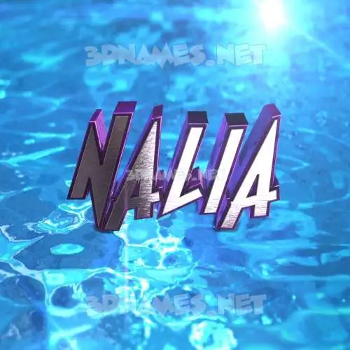 nalia in Water 2015 style - 3D name wallpaper