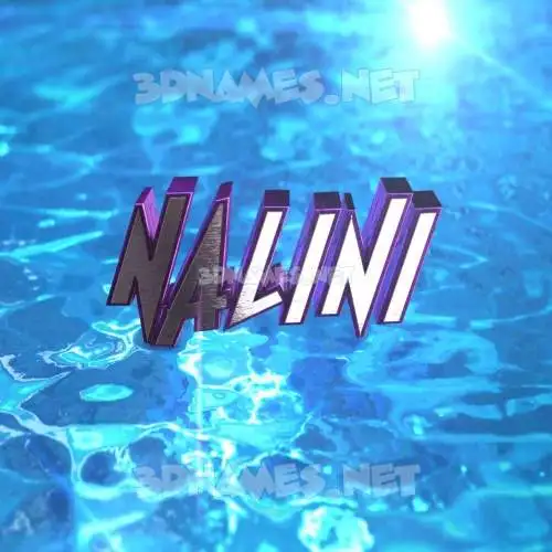 nalini in Water 2015 style - 3D name wallpaper