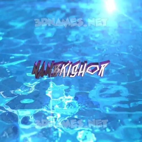 nanbkishor in Water 2015 style - 3D name wallpaper