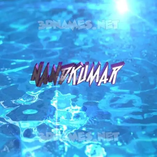 nandkumar in Water 2015 style - 3D name wallpaper