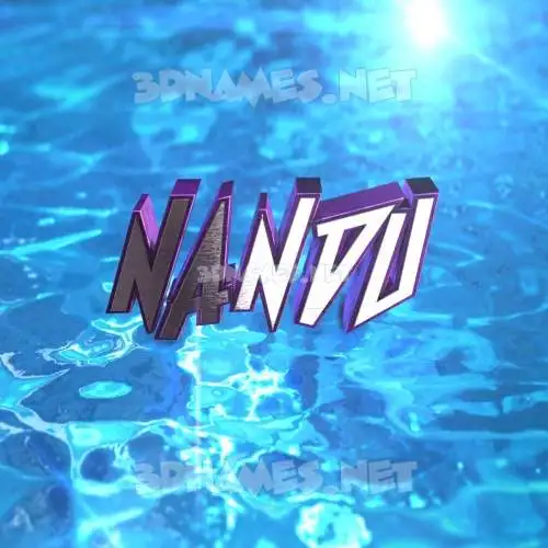 nandu in Water 2015 style - 3D name wallpaper nandu in Water 2015 style - 3D name wallpaper