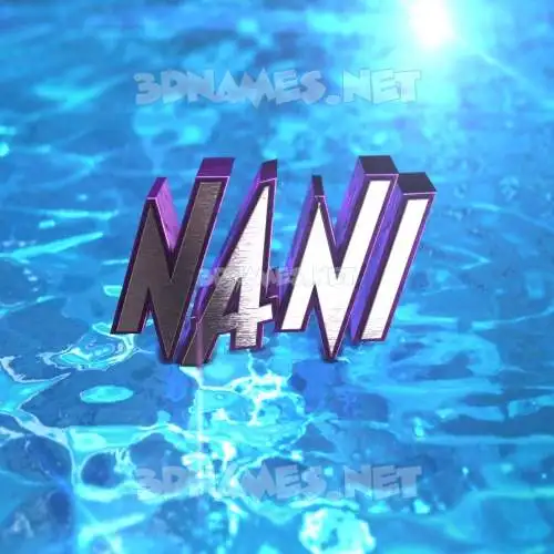 nani in Water 2015 style - 3D name wallpaper