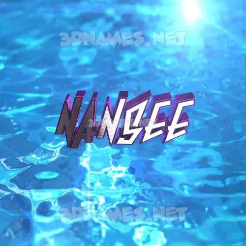 nansee in Water 2015 style - 3D name wallpaper