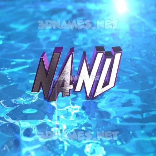 nanu in Water 2015 style - 3D name wallpaper nanu in Water 2015 style - 3D name wallpaper
