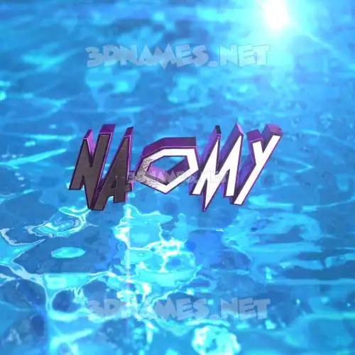 naomy in Water 2015 style - 3D name wallpaper